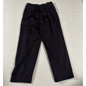Quiet Luxury Old Money Pleated 100% Wool Wide Leg Trousers Catherine Kelly 14